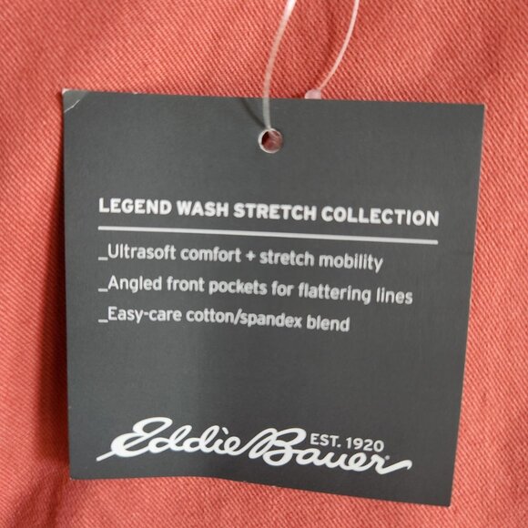 Eddie Bauer Shorts Red 12 Women's Willit Stretch Legend Wash Short 5" Inseam NEW - Picture 4 of 8